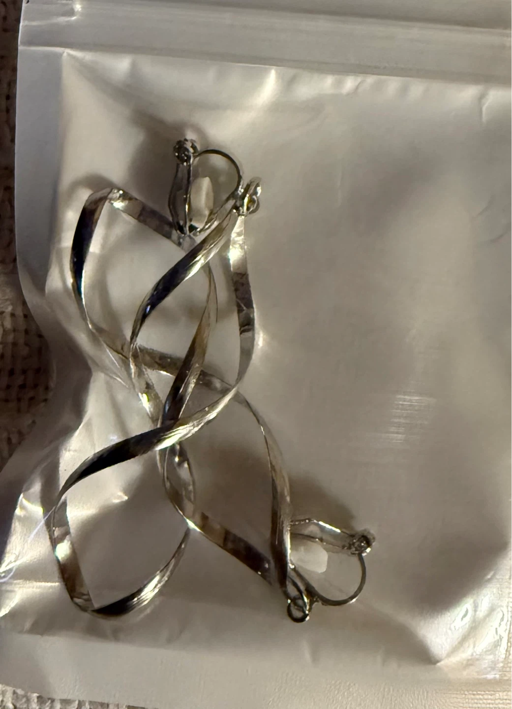 Silver Tone Swirl Clip-On Earrings Clip-ons