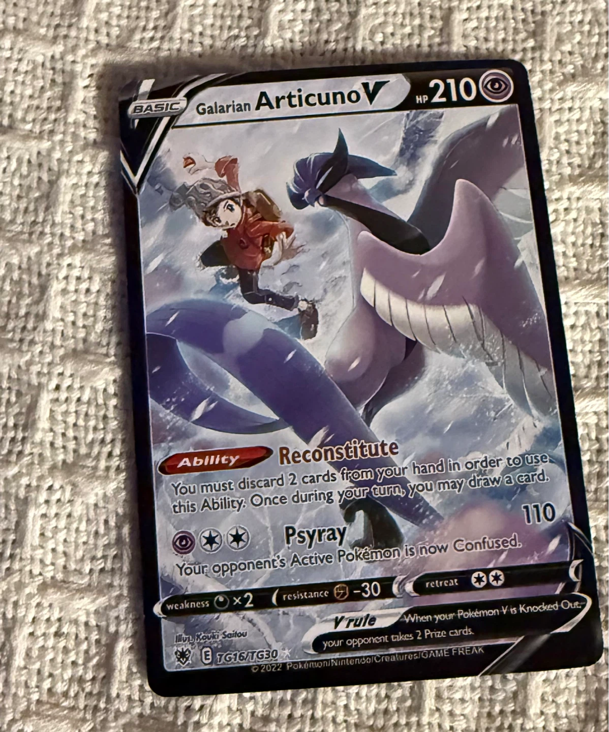 Pokemon Galarian Articuno V Card