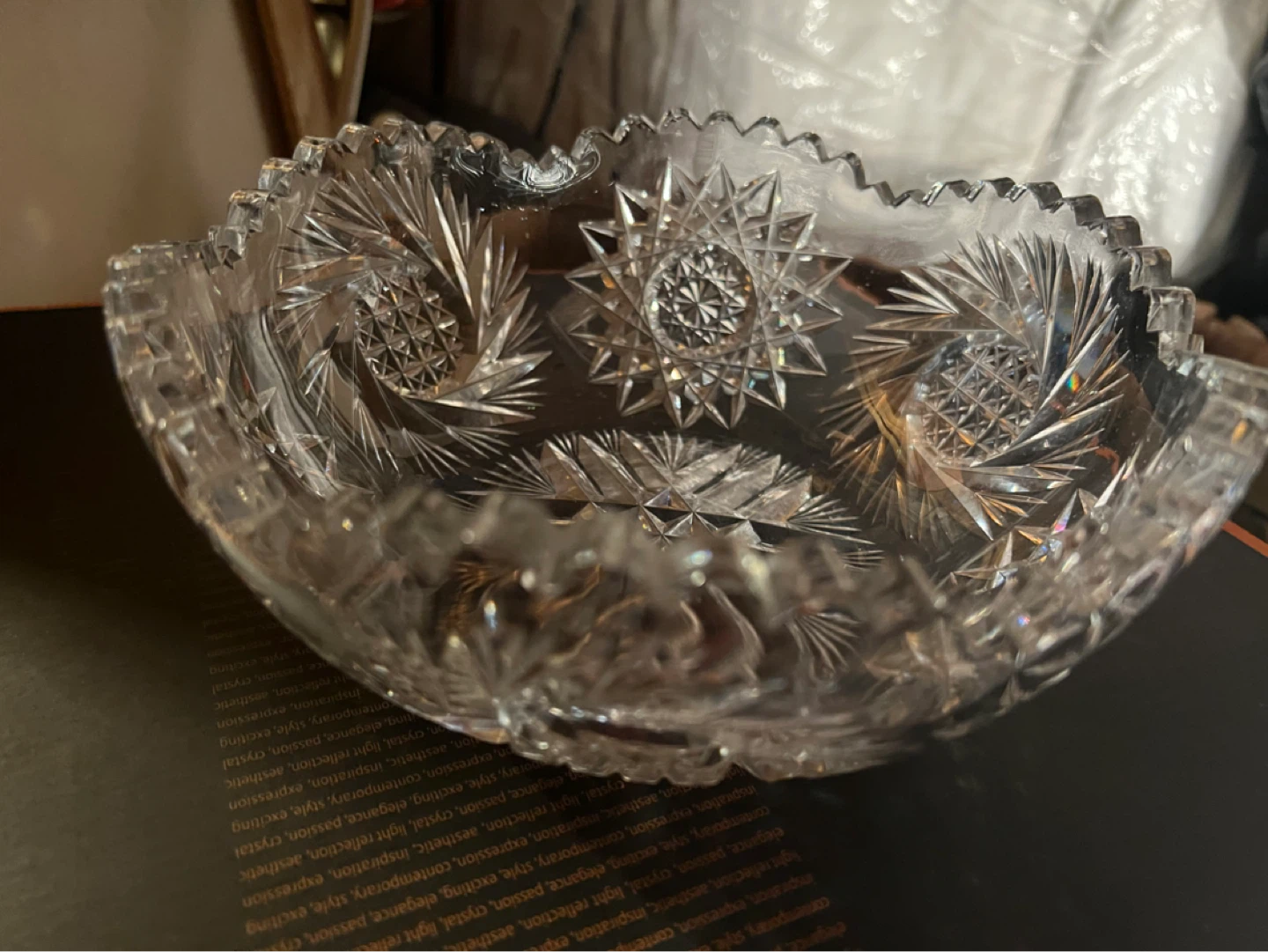 Crystal Cut Glass Bowl