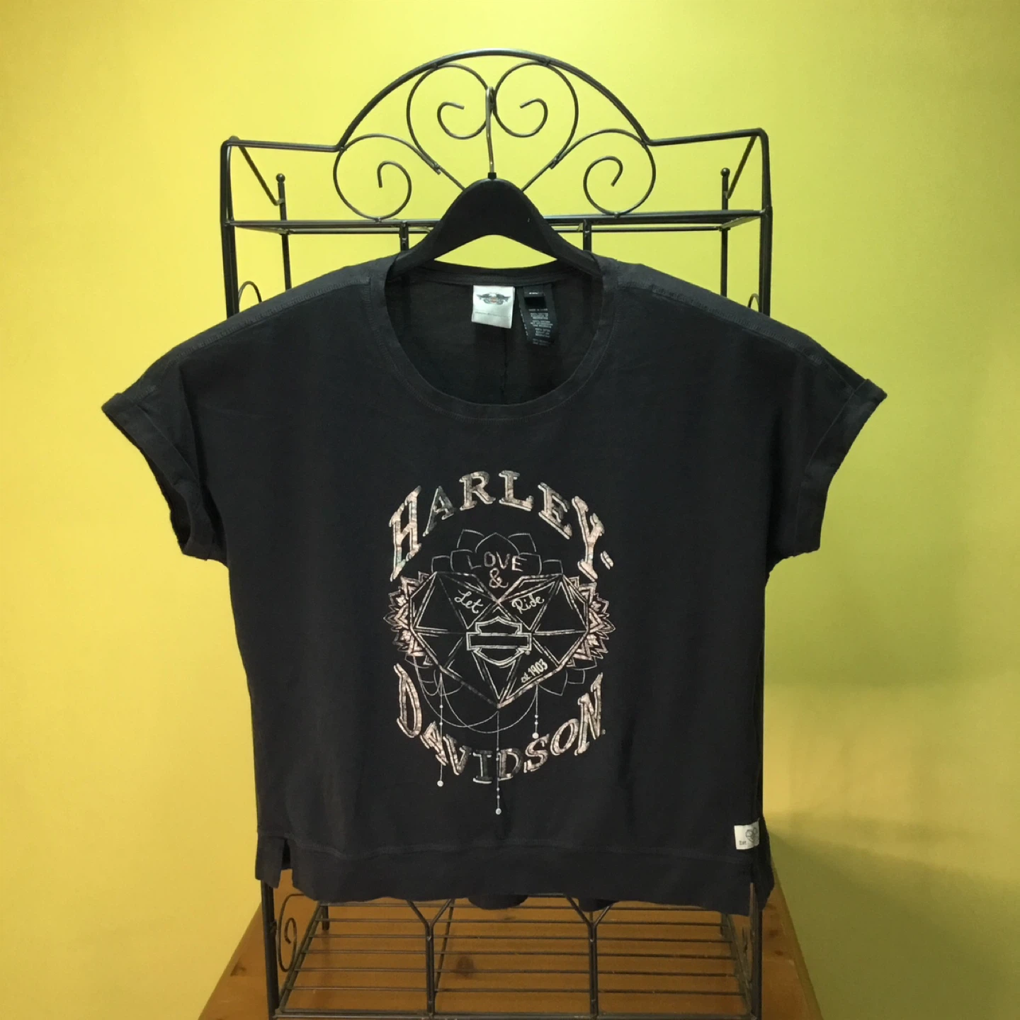 Harley Davidson Black Graphic T-Shirt Size 2XL