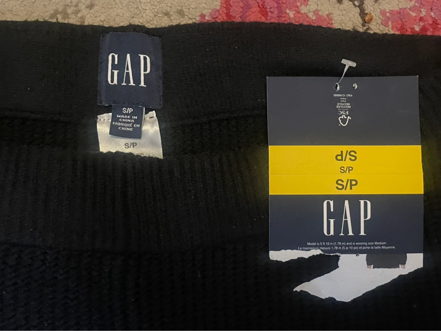 GAP Black Knit Wide Leg Pants - Size S/P - photo 2