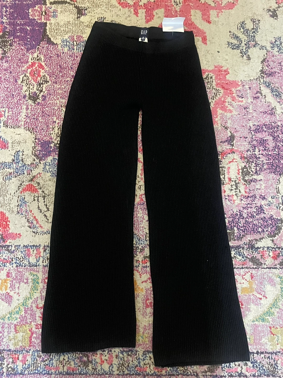GAP Black Knit Wide Leg Pants - Size S/P