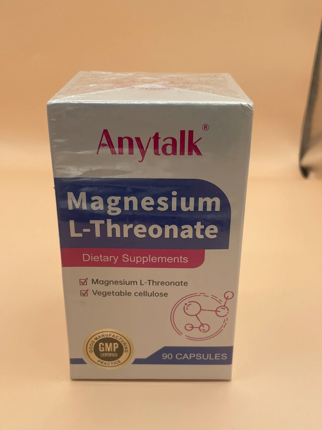 Anytalk Magnesium L-Threonate Dietary Supplements (90 Capsules)