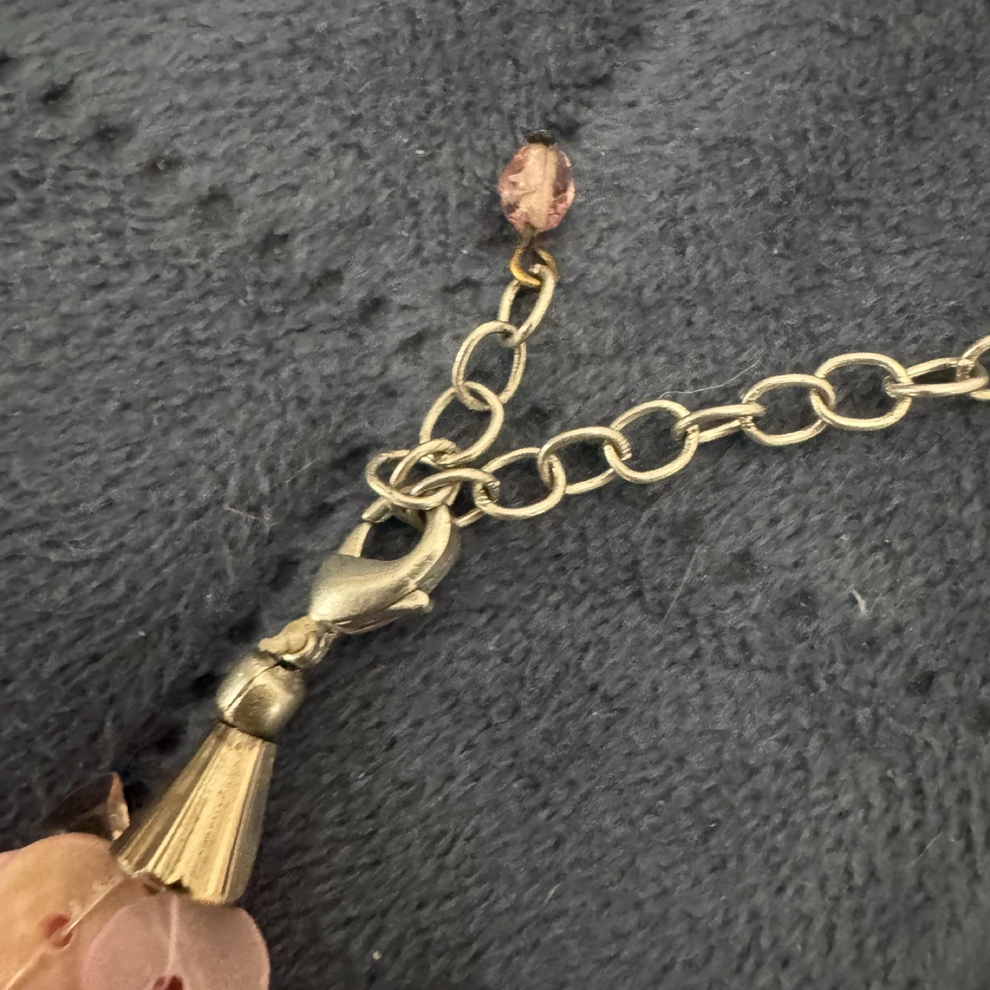Vintage Multi Strand Pink Sequin Beaded Statement Necklace - photo 4