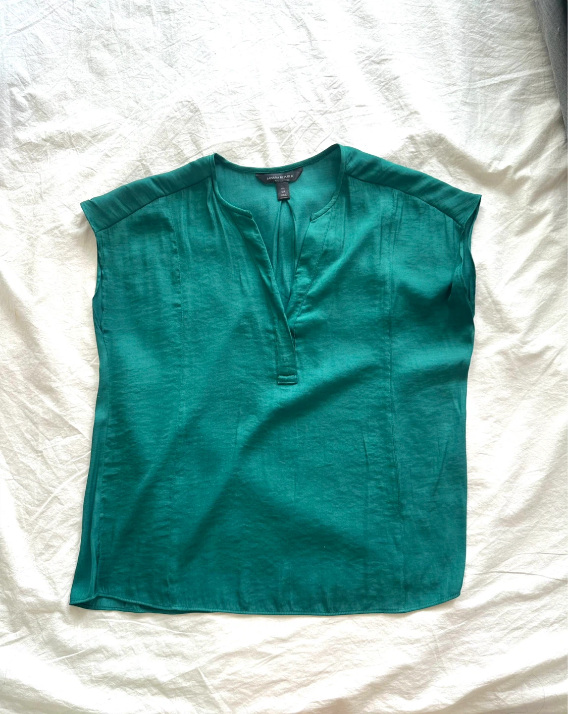 Banana Republic Petite S/P Teal  Blouse 🌱