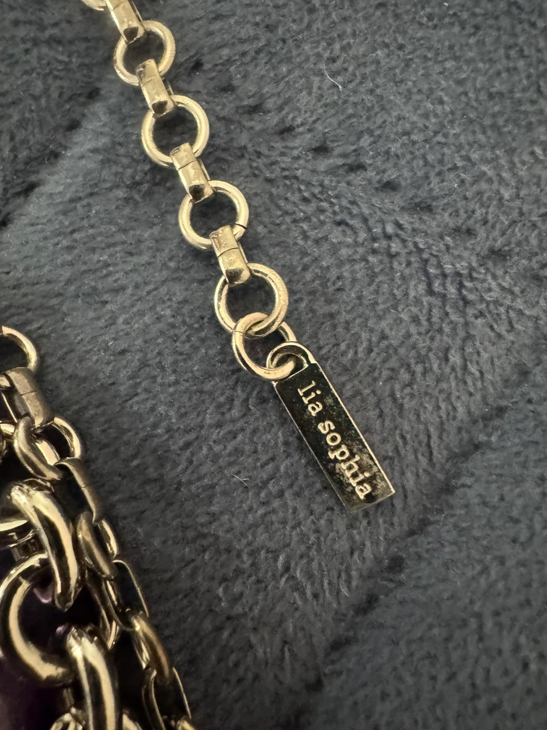 Lia Sophia layered necklace with purple beads  VINTAGE - photo 5