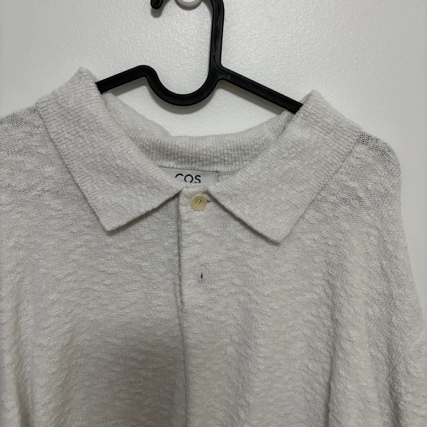 COS Relaxed Fit Polo Shirt - White - XL - photo 2