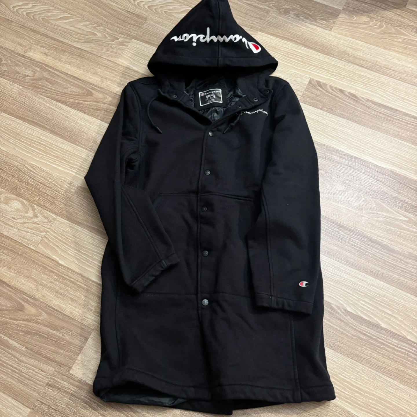 Champion Black Hoodie Jacket Size Small