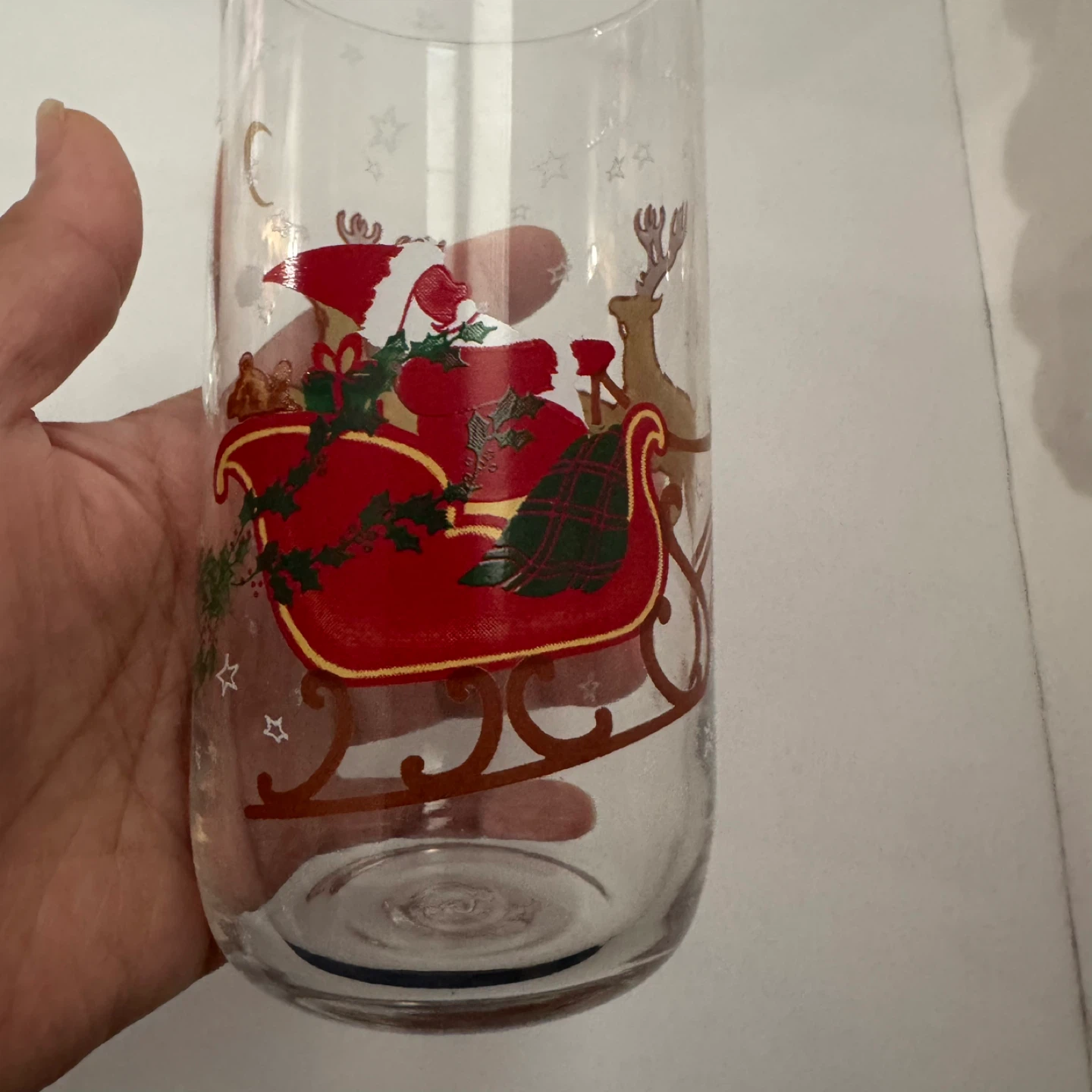 Set of 10 Vintage Libbey Christmas Tumbler Glasses - photo 5