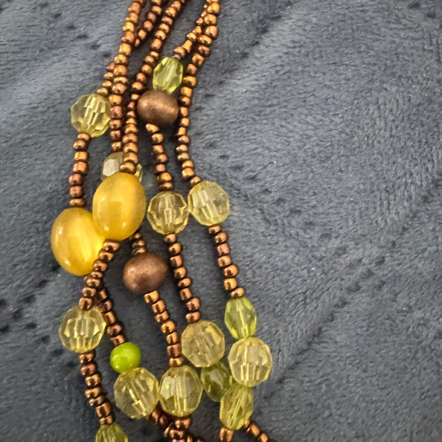 Vintage Multi Strand Layered Beaded Statement Necklace BOHO - photo 5