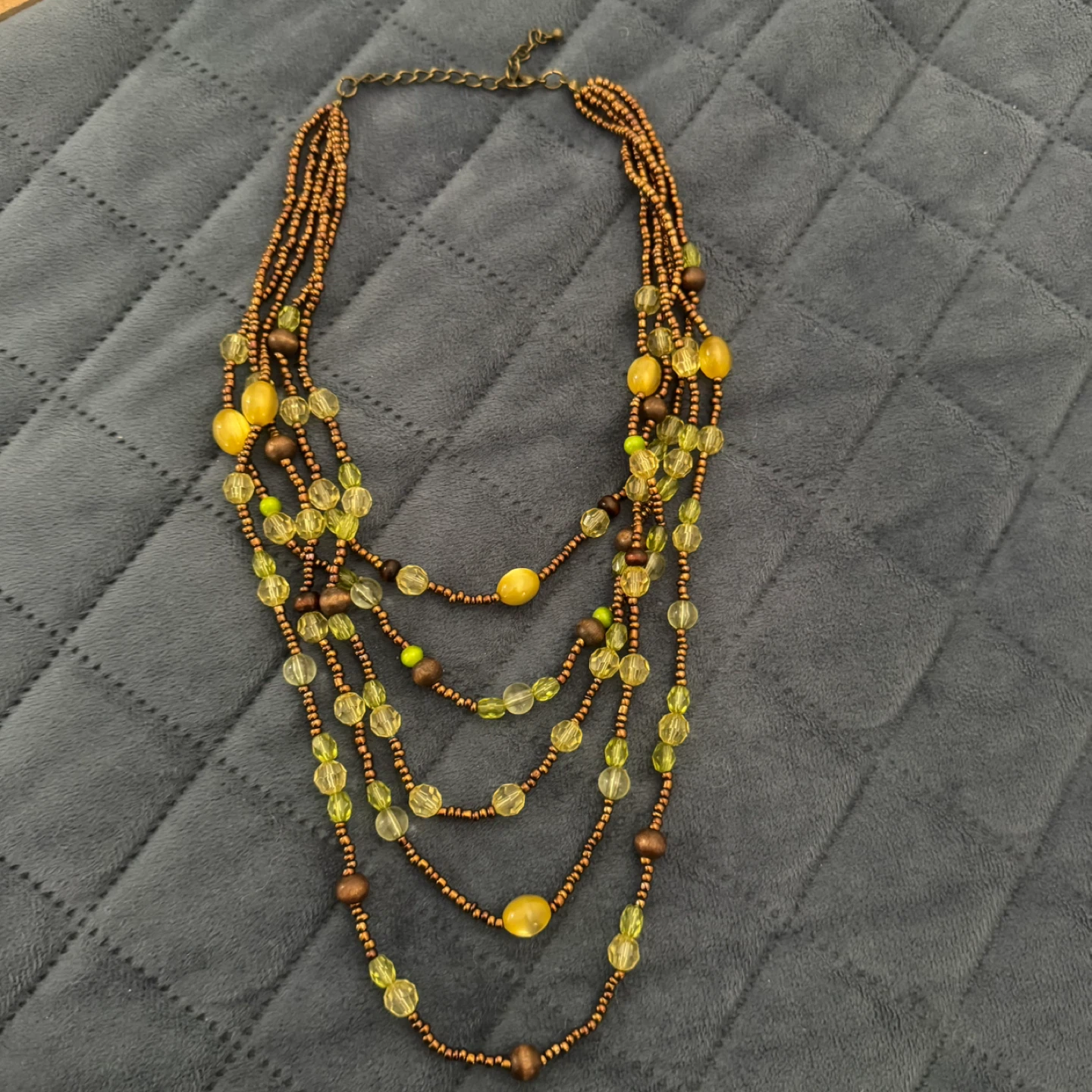 Vintage Multi Strand Layered Beaded Statement Necklace BOHO - photo 2