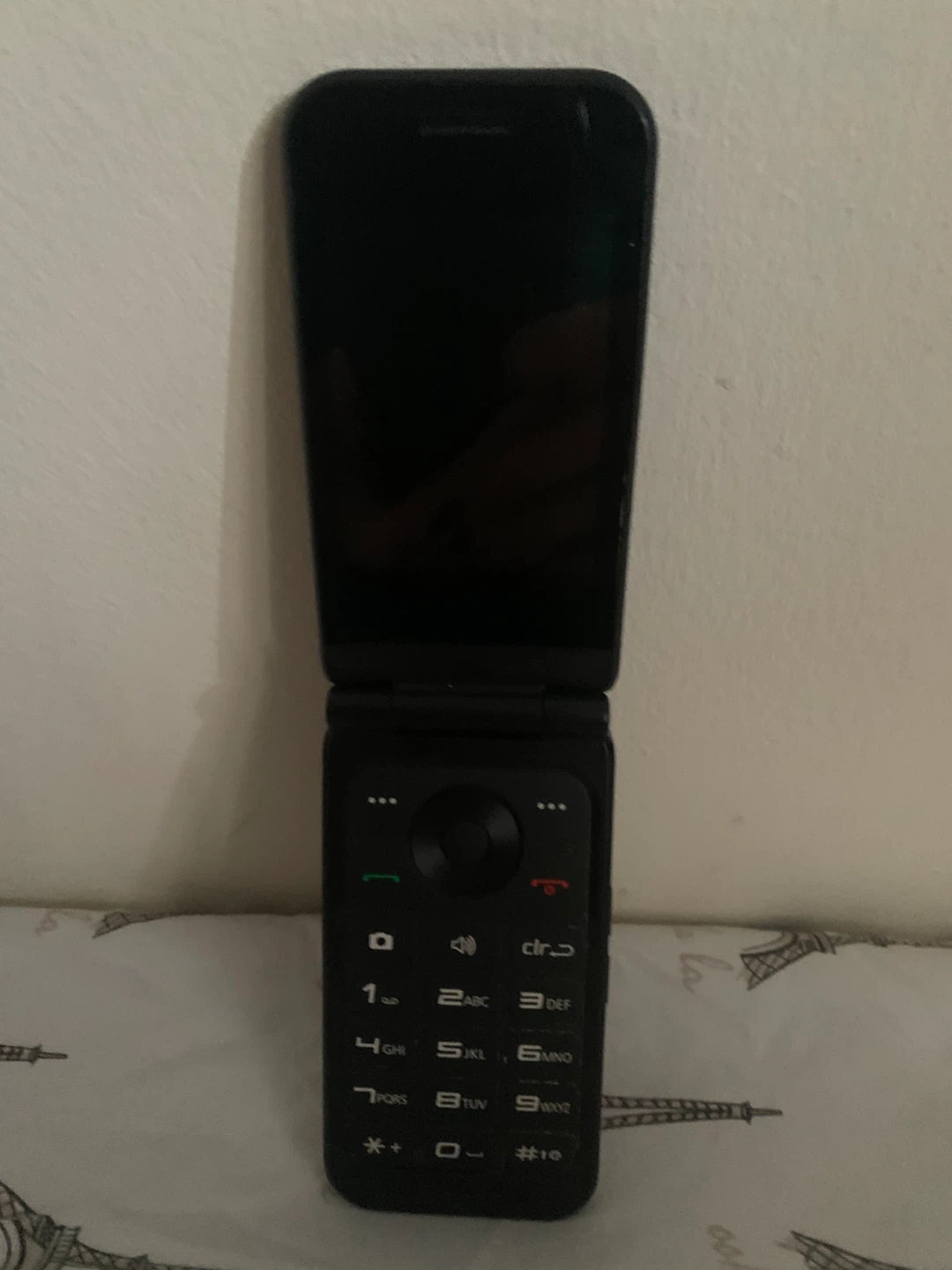 Black ZTE Flip Phone