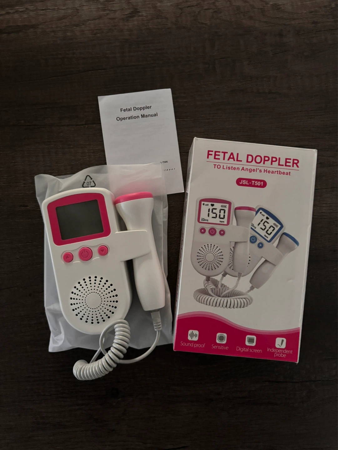 Fetal Doppler JSL-T501 Baby Heartbeat Monitor