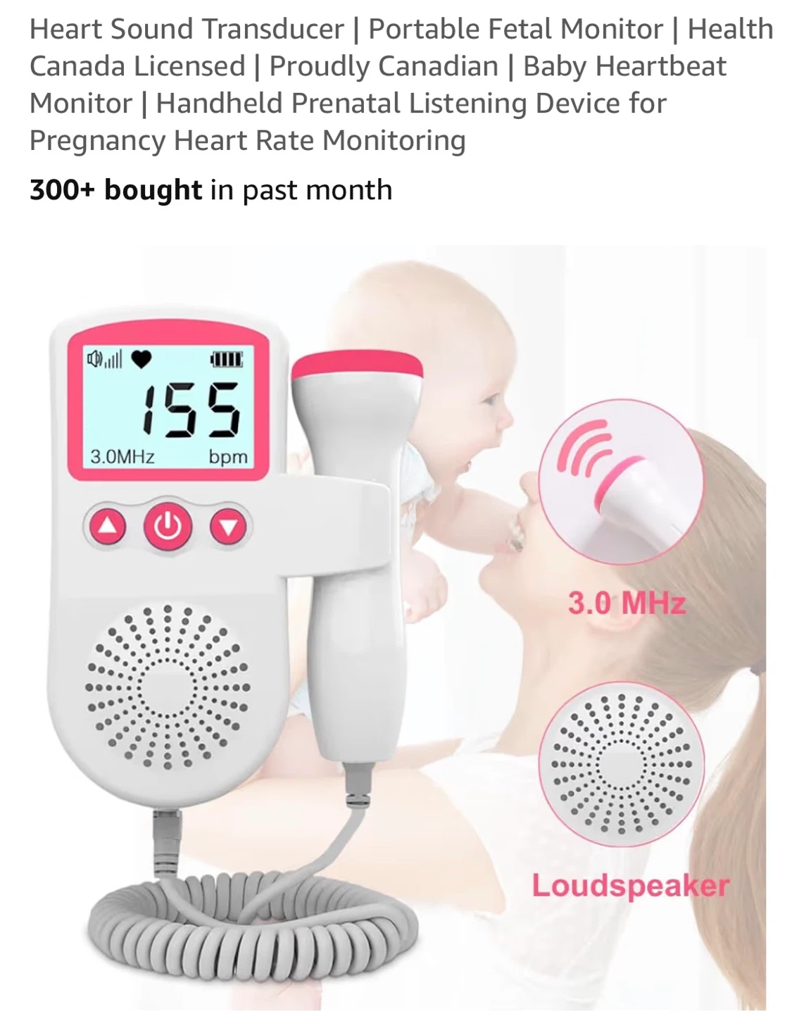 Fetal Doppler JSL-T501 Baby Heartbeat Monitor - photo 2