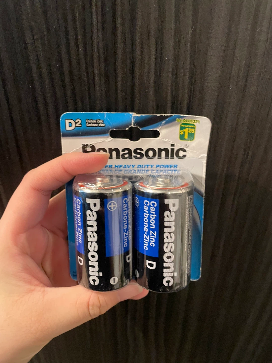 Panasonic D Carbon Zinc Batteries - 2 Pack