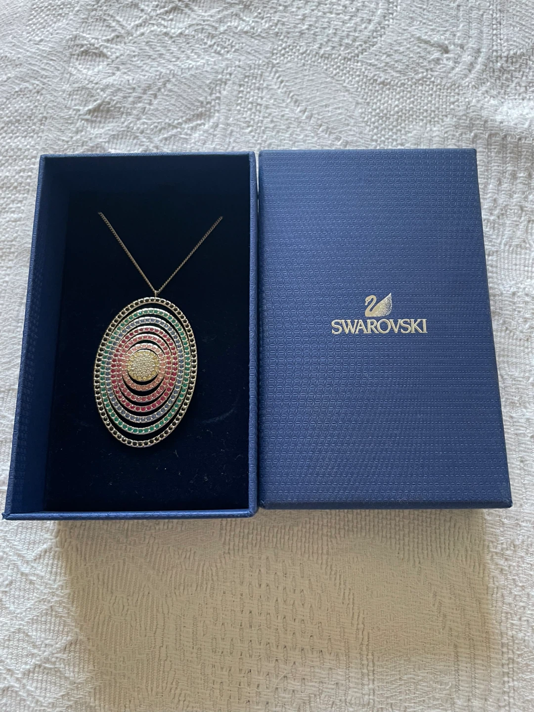 Swarovski Oval Crystal Pendant Necklace