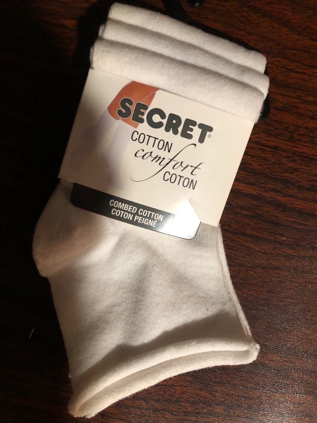 Women’s Secret Comfort Cotton Ankle Socks - White