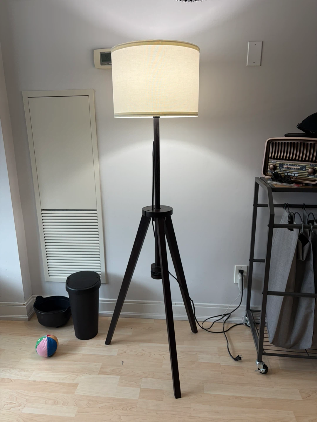 IKEA LAUTERS Floor Lamp - Brown Ash/White
