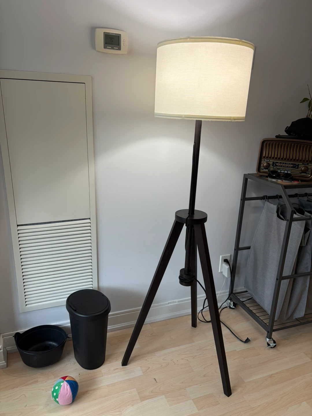 IKEA LAUTERS Floor Lamp - Brown Ash/White - photo 2