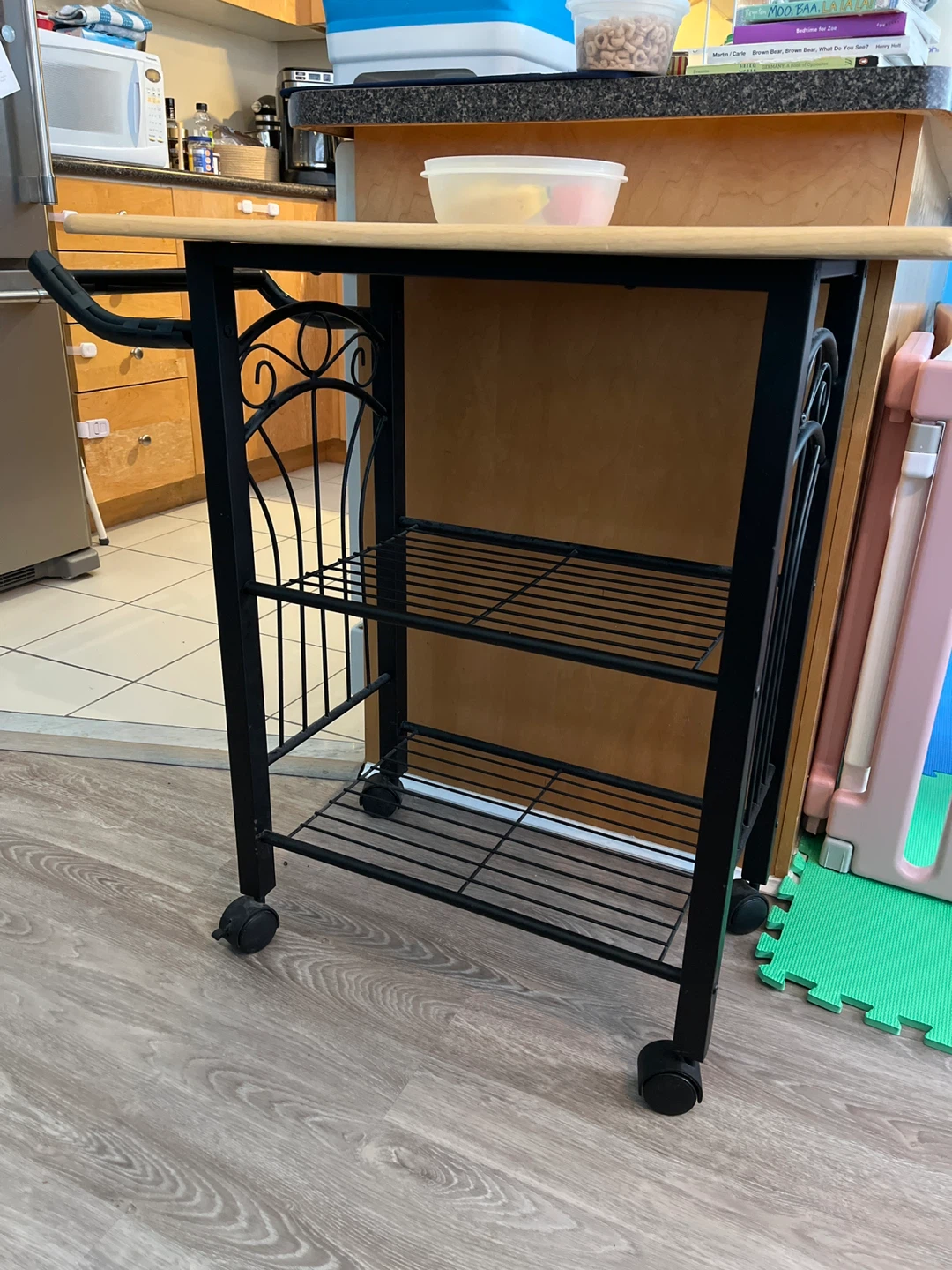 Rolling Kitchen/Bar Cart with Shelves - photo 2