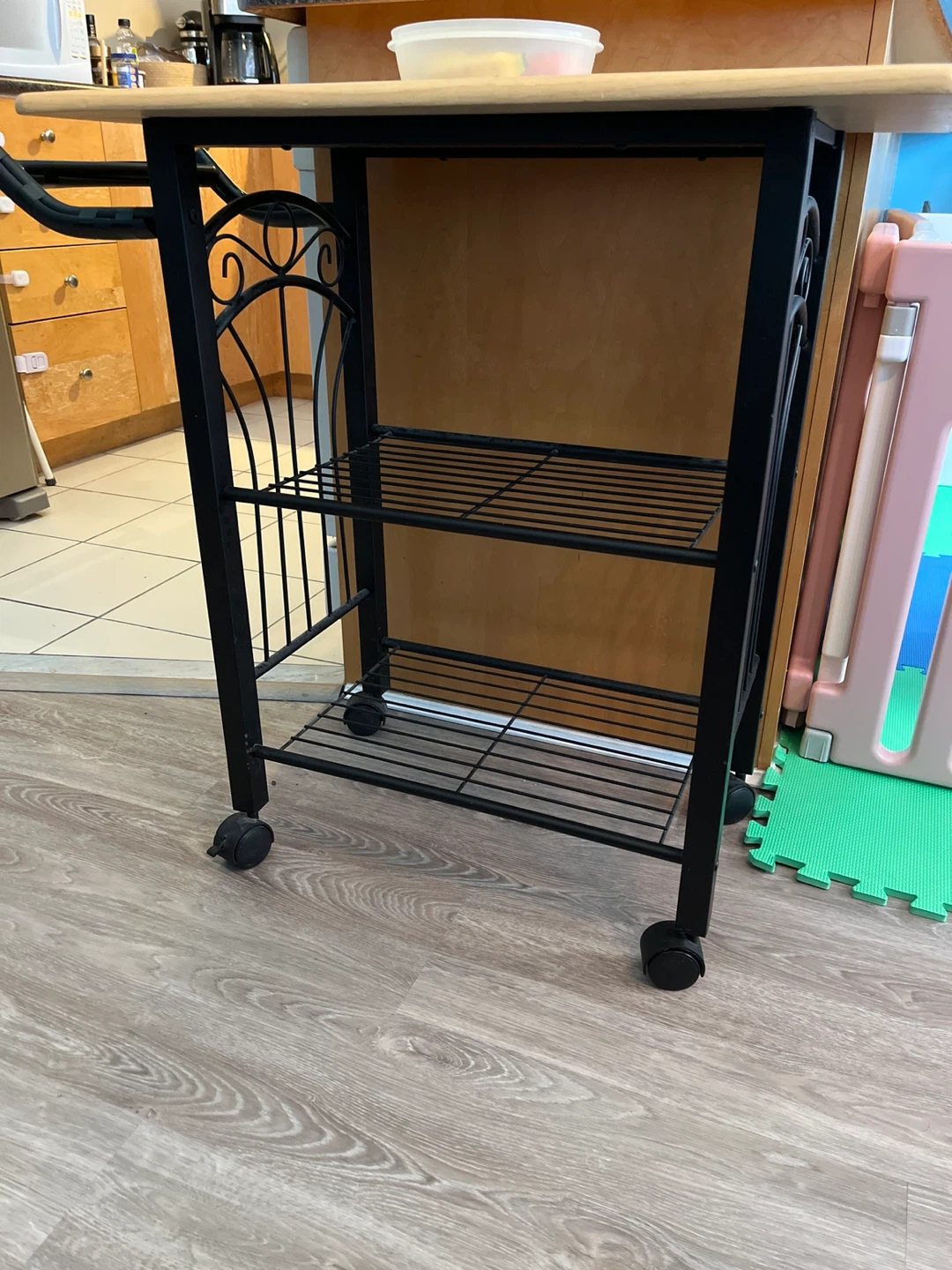 Rolling Kitchen/Bar Cart with Shelves - photo 3