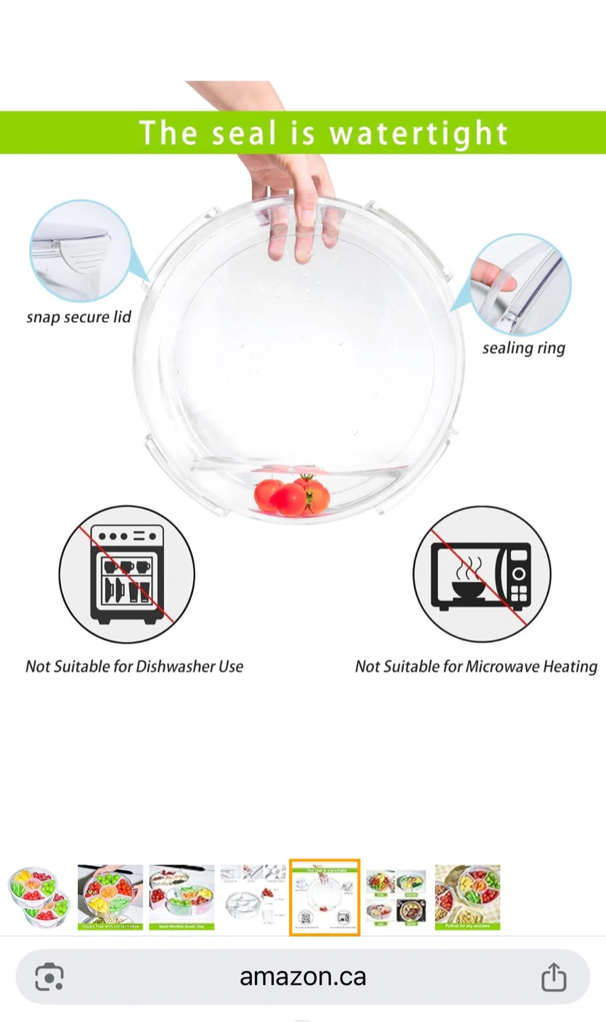 NEW Food Platter with Lid & Compartments - photo 4