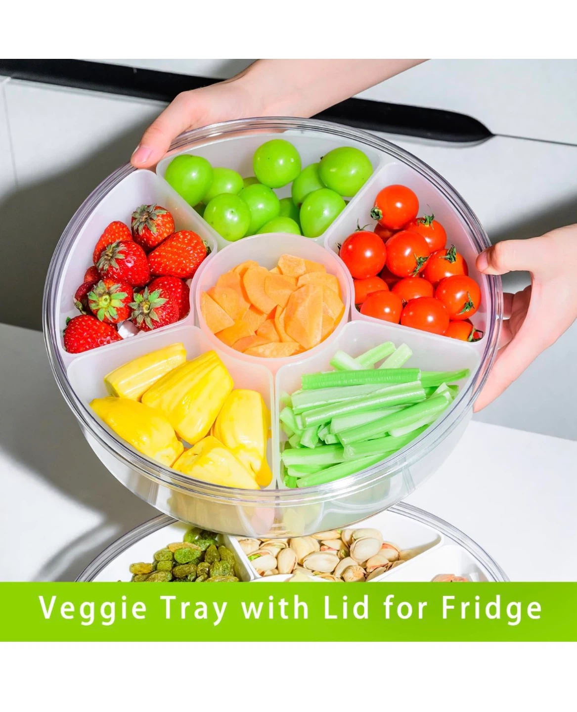 NEW Food Platter with Lid & Compartments