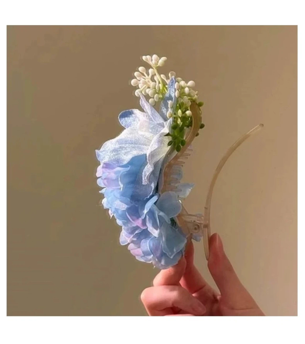 Blue Floral Hair Claw Clip - photo 2