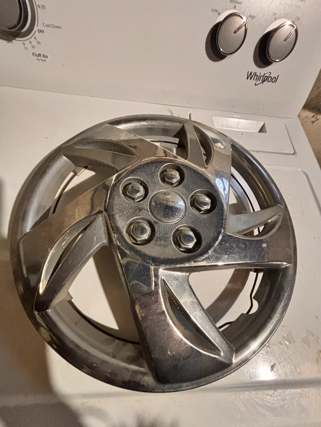 Chrome 5-Spoke Hubcap pair