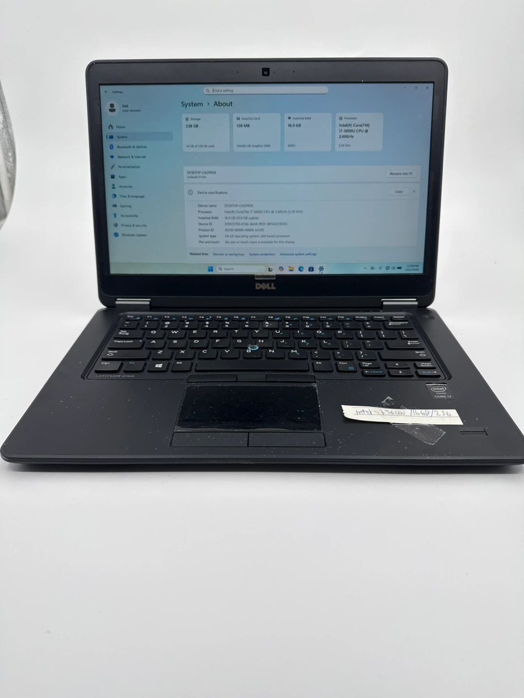Dell Latitude E7450 Laptop i7 5th Gen 16 GB 256 SSD