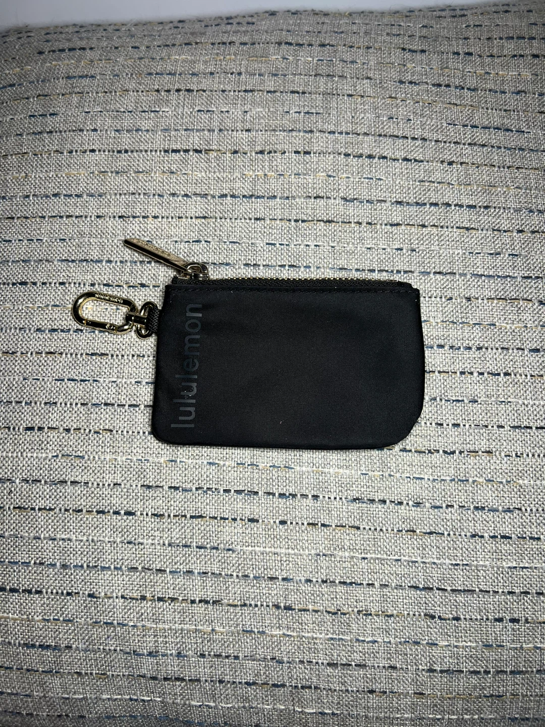 Lululemon Black Zippered Pouch with Keychain Clip - photo 3