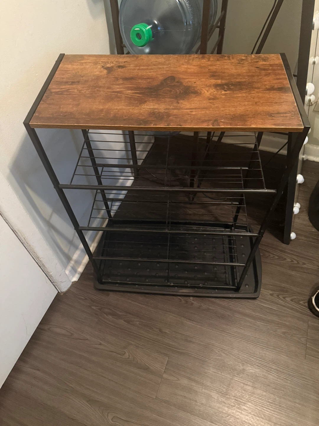 Industrial Style Shoe Rack with Top Shelf - photo 2