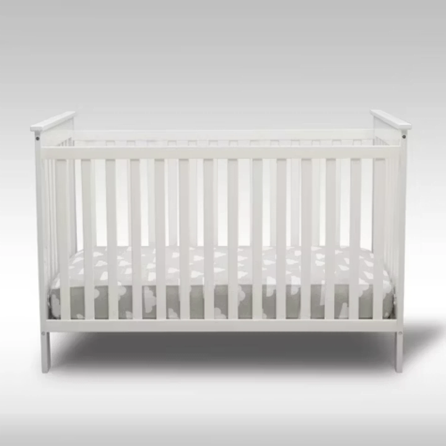 White Crib with brand new sealy Mattress