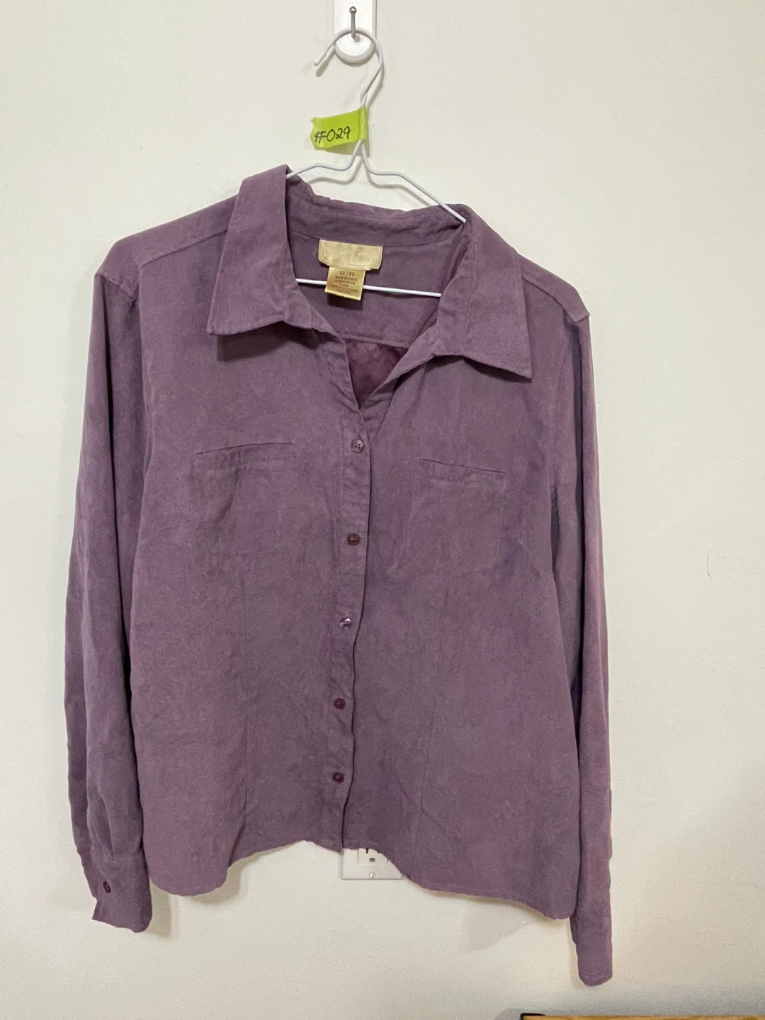 Long Sleeve Purple Blouse - XL