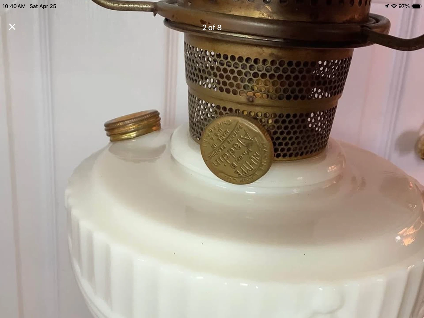 Ant/Vtg Aladdin Lincoln Drape Model B Lamp 🐞 - photo 2