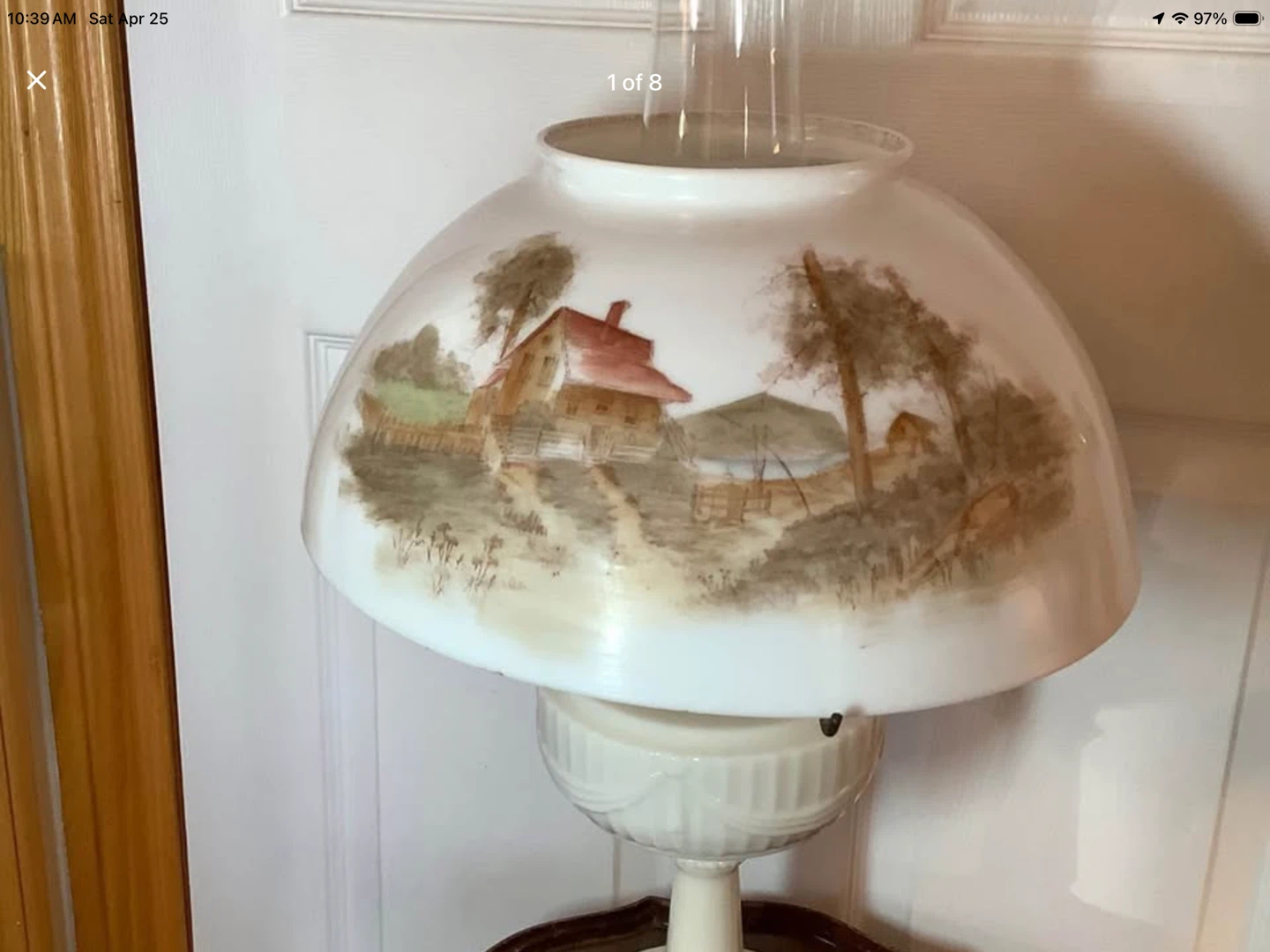Ant/Vtg Aladdin Lincoln Drape Model B Lamp 🐞