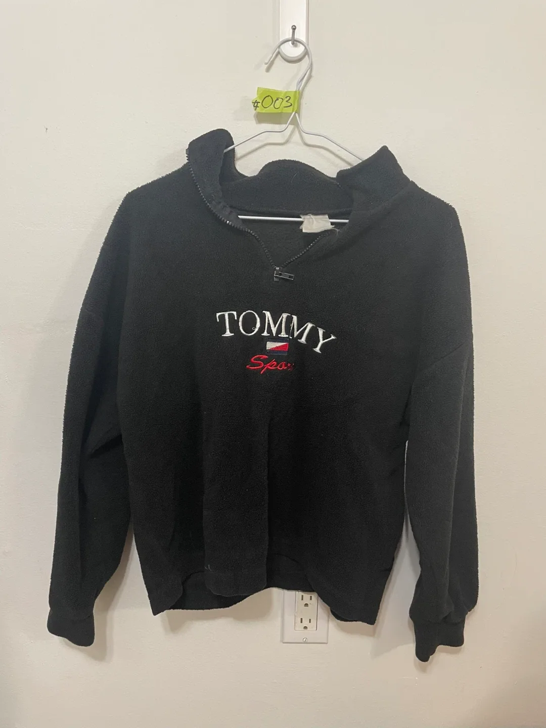 Tommy Sport Fleece Sweater - Black