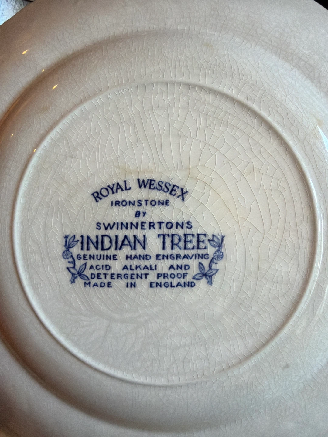 🌱Royal Wessex Indian Tree Ironstone Plate by Swinnertons - photo 4