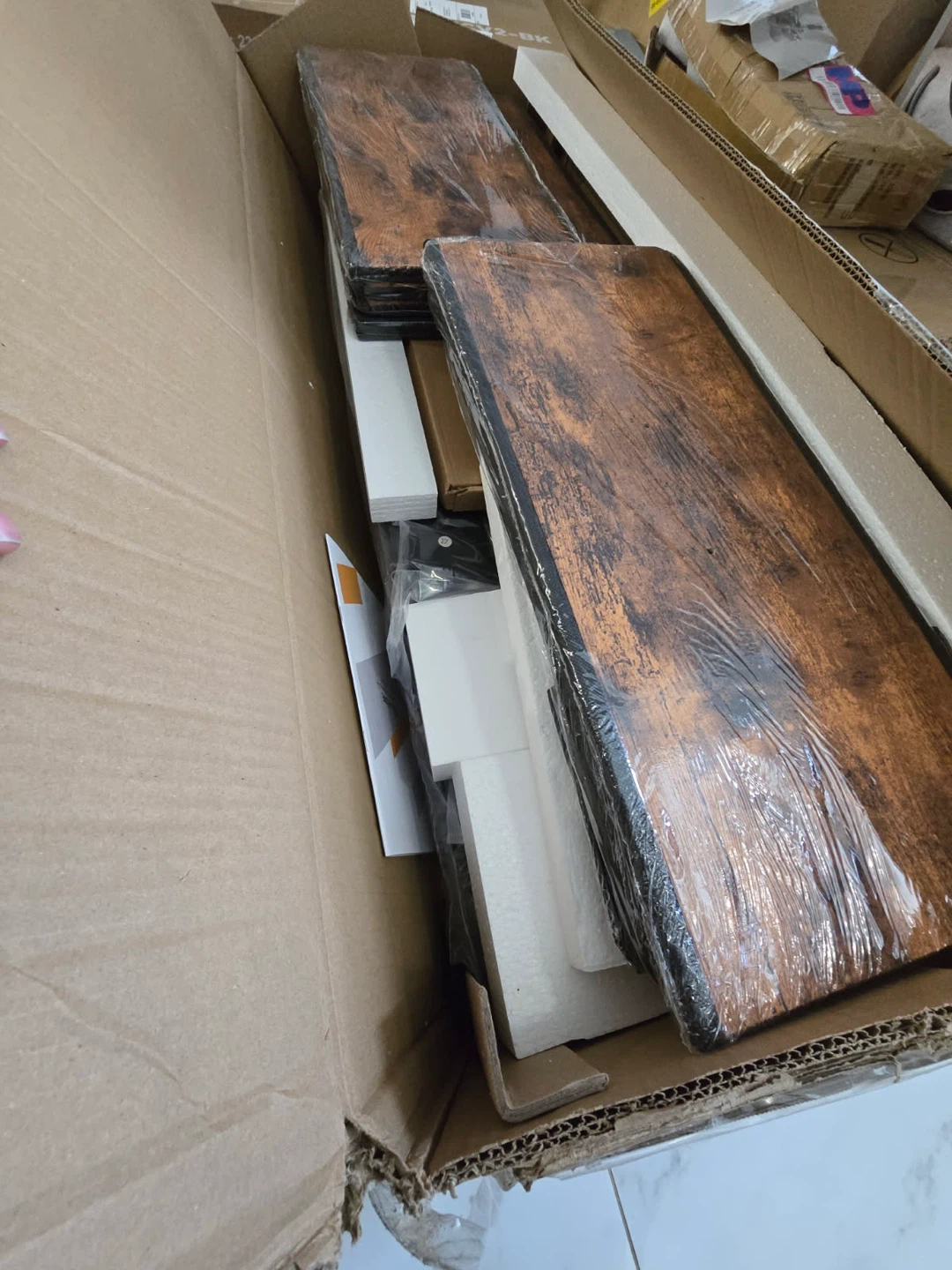 GUNAI TV Stand Rustic Brown - photo 2