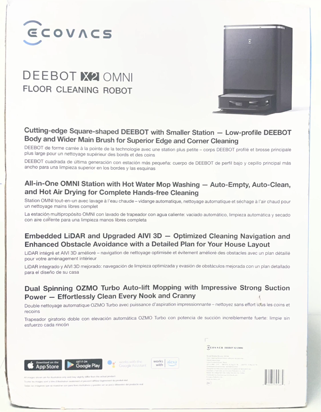 ECOVACS DEEBOT X2 OMNI Floor Cleaning Robot - photo 2