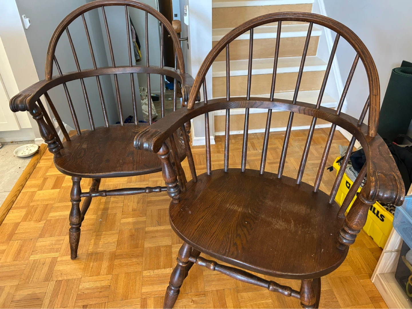 2 Wooden Armchairs