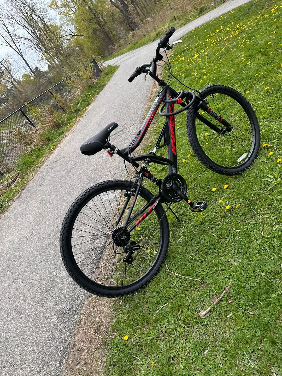 Black and Red Mountain Bike