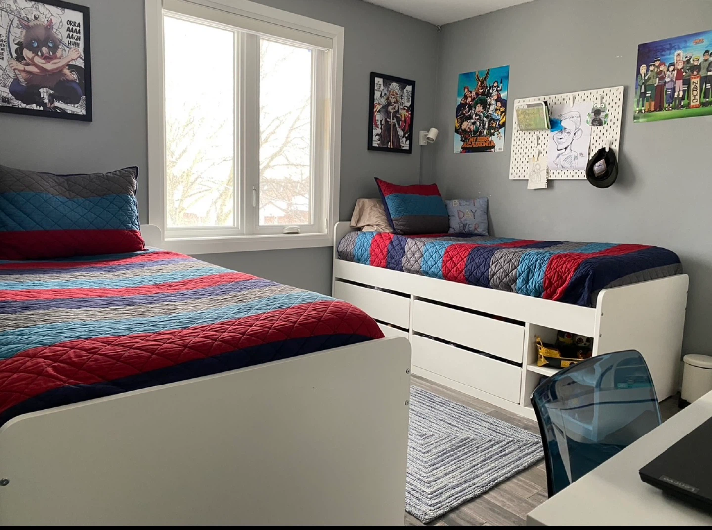 Pottery Barn Colour Block Twin Quilts