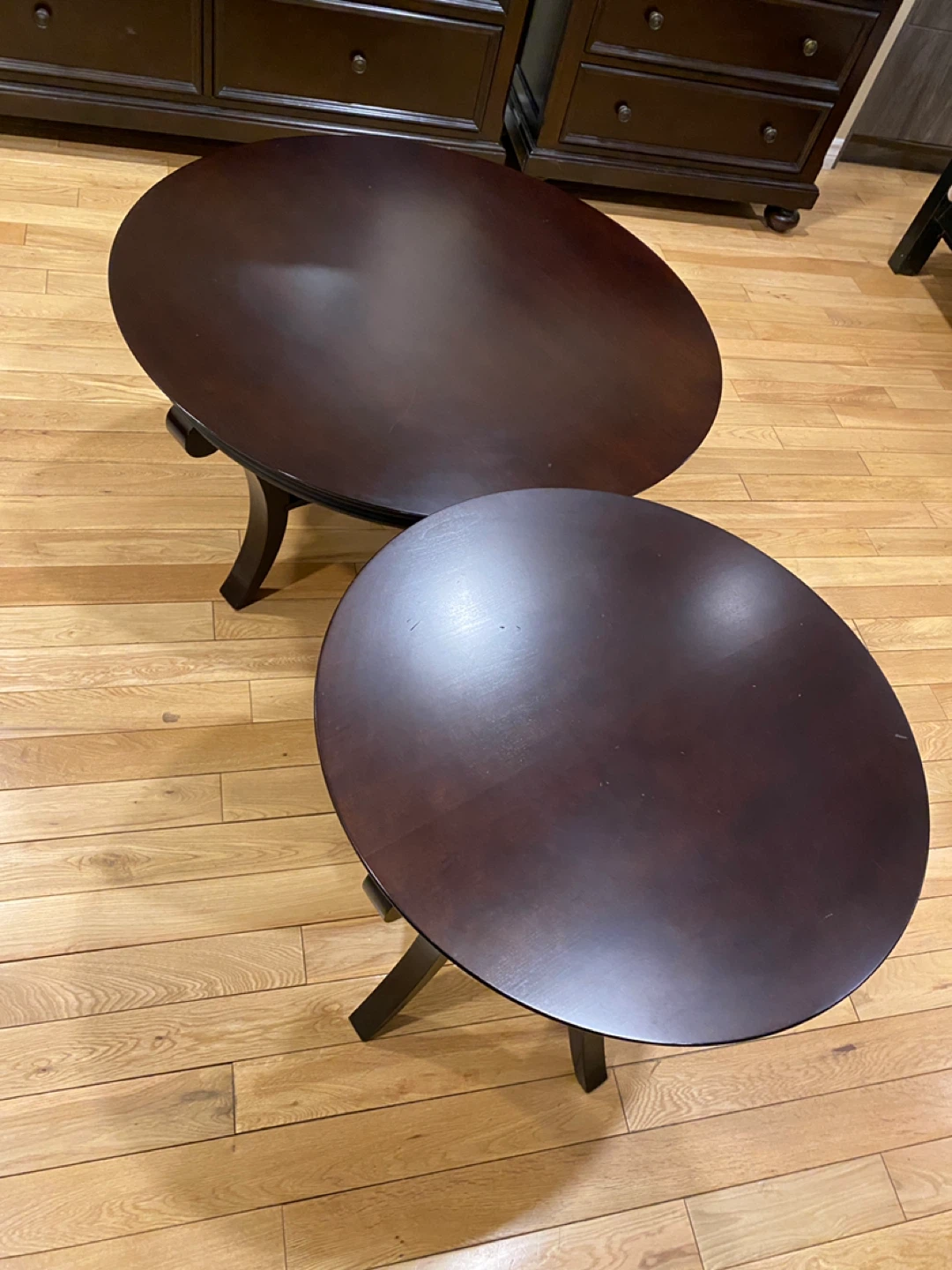 Bombay Company Cherry Finish Wood Coffee Tables (CAN DELIVER)