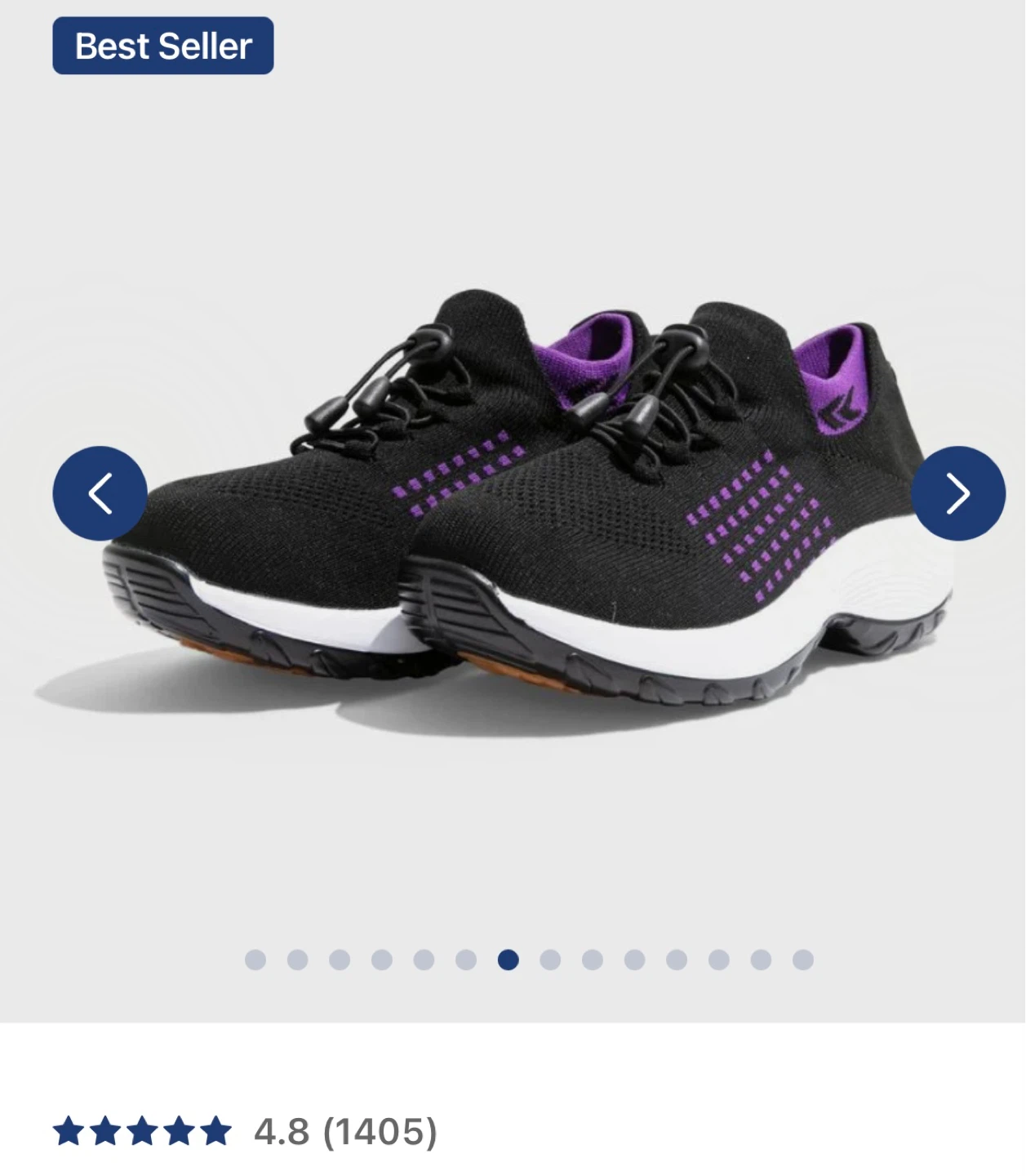 Ortho Stretch Cushion Shoes - Black Purple - photo 2