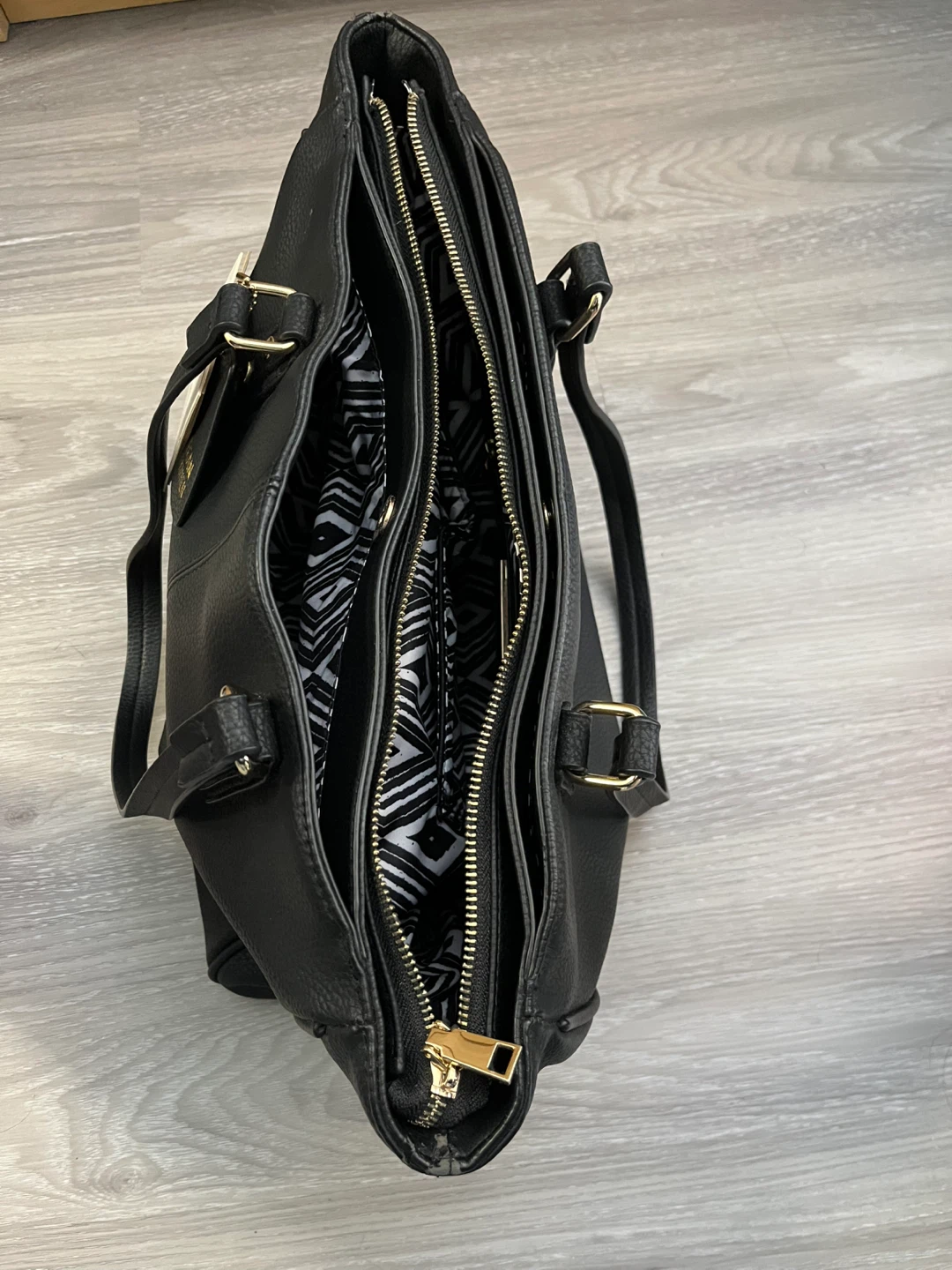 Mystique Black Vegan Leather Tote Bag - photo 5