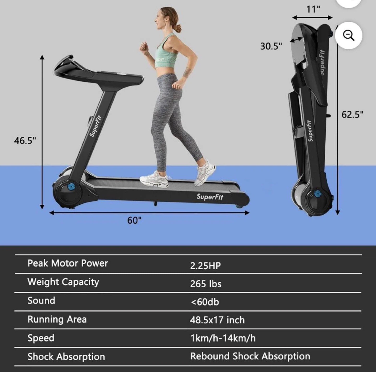 SuperFit Treadmill - photo 2