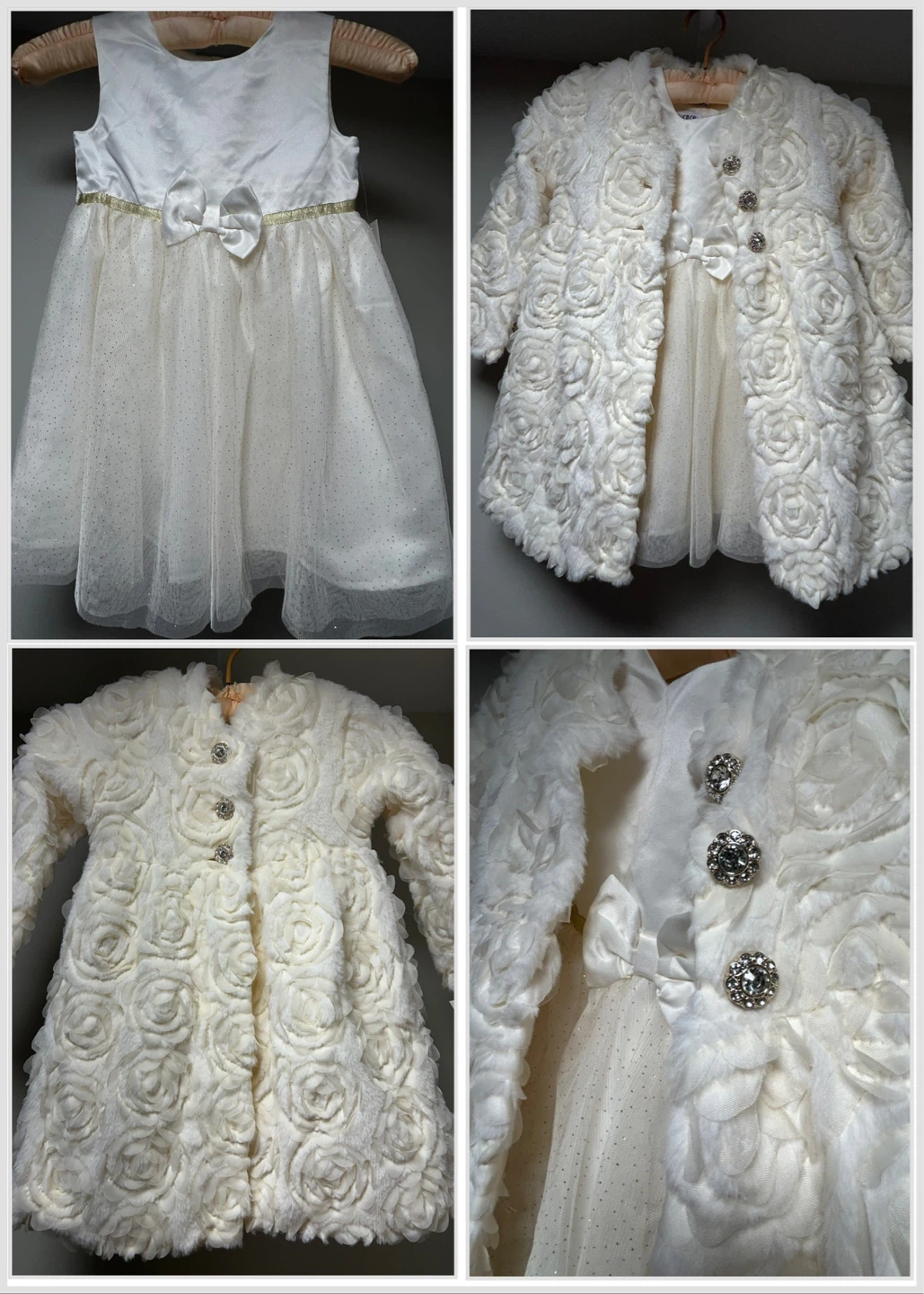 Girls Elegant Dress & Coat Set. Special Occasion Outfit  4T