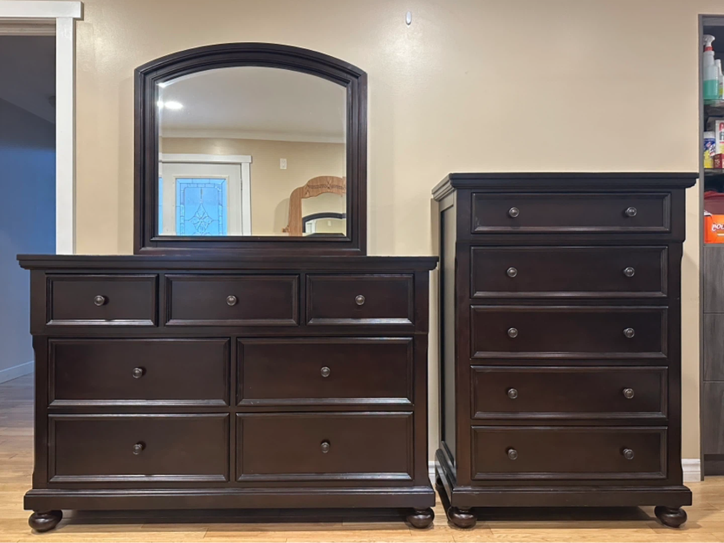 Solid Wood Cherry Chester Dresser Set (CAN DELIVER)