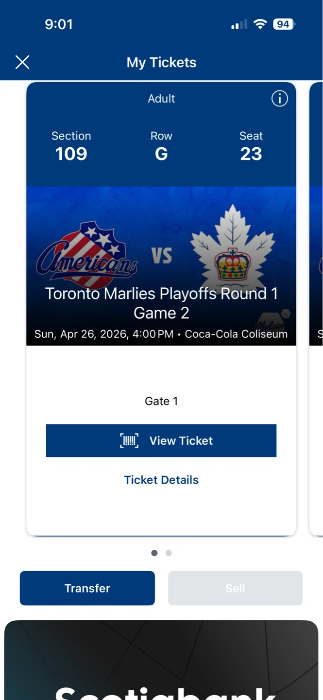 Toronto Marlies Playoffs Round 1 Game 2 Tickets - photo 2